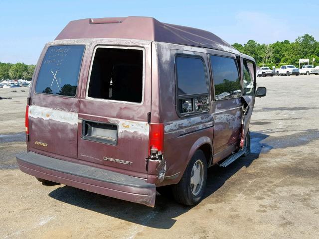 1GBDM19W3WB155047 - 1998 CHEVROLET ASTRO MAROON photo 4