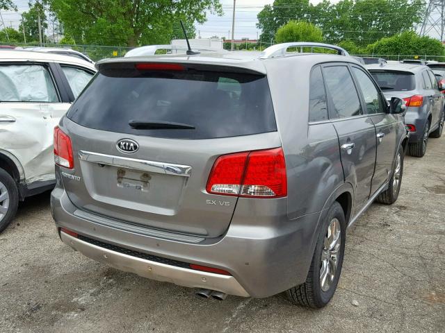 5XYKWDA23CG283345 - 2012 KIA SORENTO SX SILVER photo 4