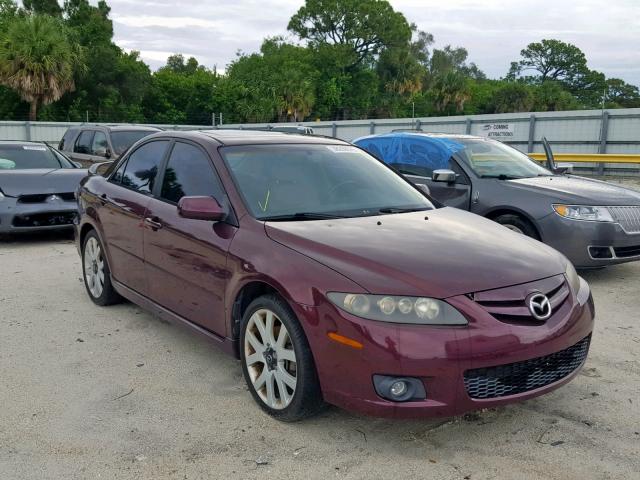 1YVHP81D675M00201 - 2007 MAZDA 6 S BURGUNDY photo 1