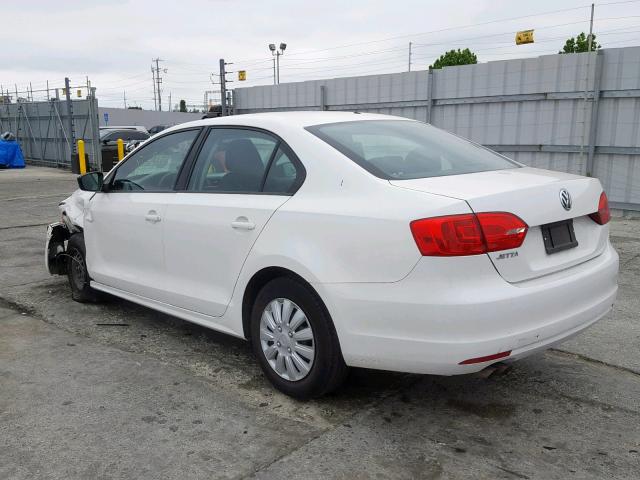 3VW2K7AJ6DM280526 - 2013 VOLKSWAGEN JETTA BASE WHITE photo 3