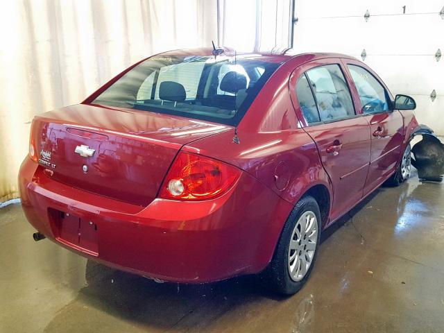 1G1AT58H297107793 - 2009 CHEVROLET COBALT LT RED photo 4