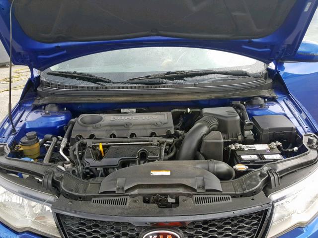 KNAFW6A38C5481432 - 2012 KIA FORTE SX BLUE photo 7