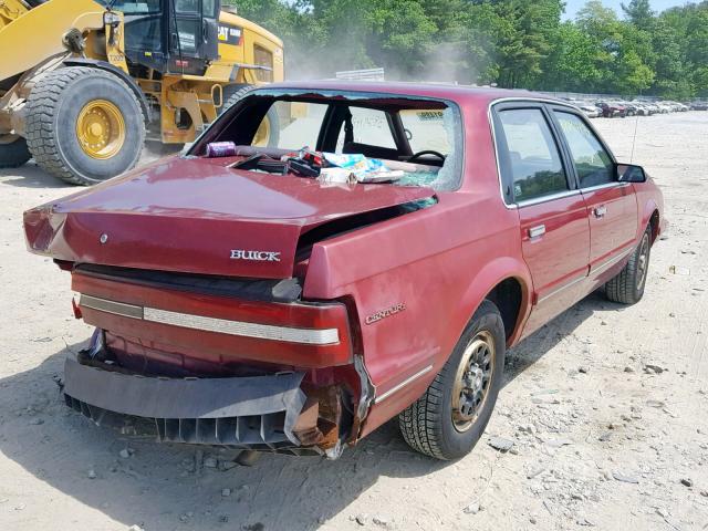 1G4AG55M3S6478465 - 1995 BUICK CENTURY SP RED photo 4