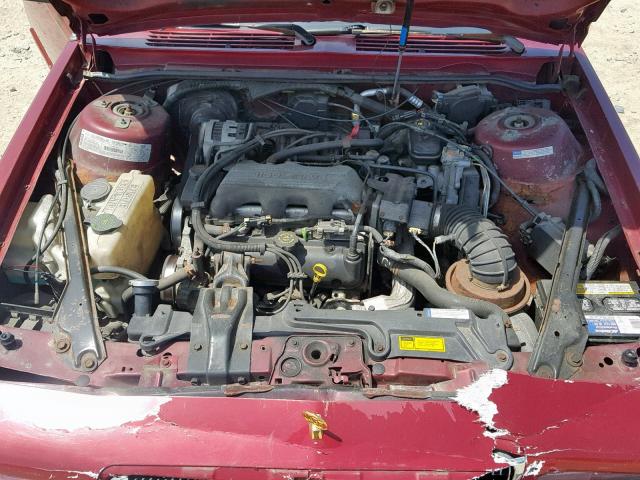 1G4AG55M3S6478465 - 1995 BUICK CENTURY SP RED photo 7