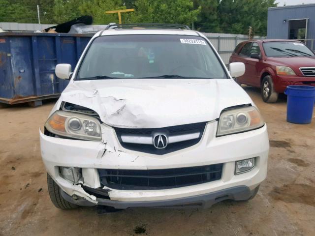 2HNYD188X6H535004 - 2006 ACURA MDX TOURIN WHITE photo 9