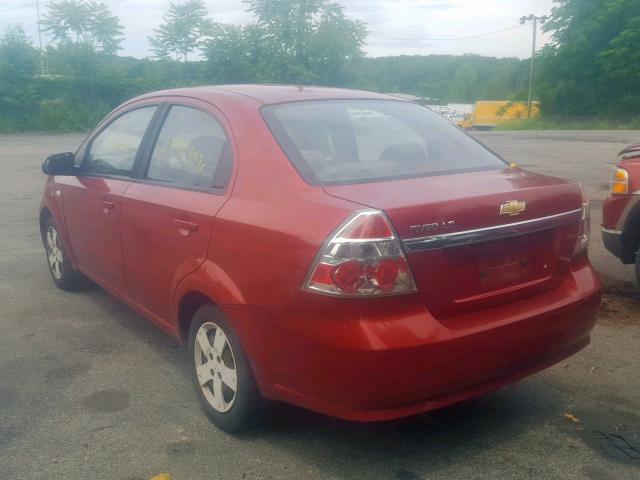 KL1TD56618B019464 - 2008 CHEVROLET AVEO BASE Qırmızı foto 3