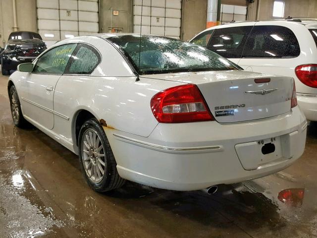 4C3AG52H03E077459 - 2003 CHRYSLER SEBRING LX WHITE photo 3