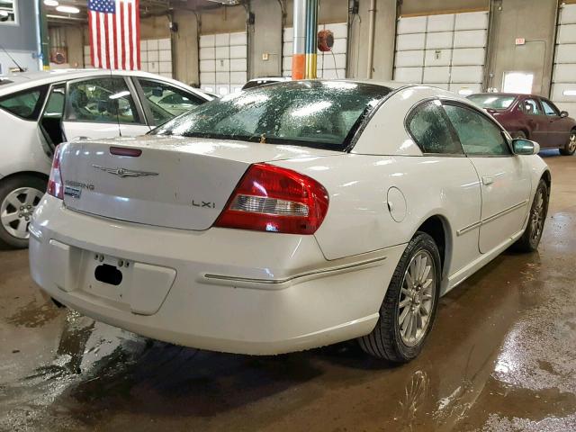 4C3AG52H03E077459 - 2003 CHRYSLER SEBRING LX WHITE photo 4