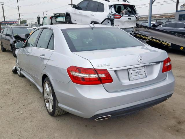 WDDHF5KB2DA705286 - 2013 MERCEDES-BENZ E 350 SILVER photo 3