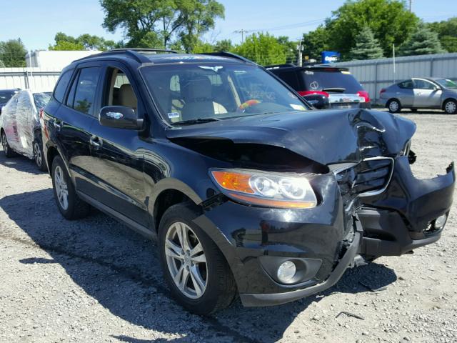 5NMSK4AG0AH362577 - 2010 HYUNDAI SANTA FE L BLACK photo 1