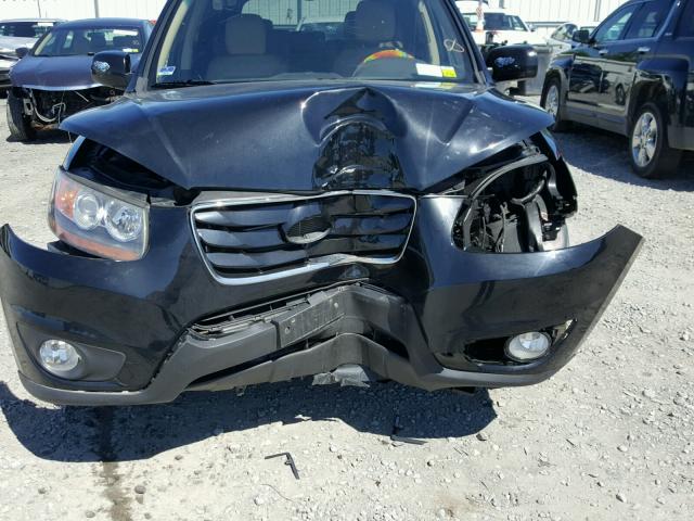 5NMSK4AG0AH362577 - 2010 HYUNDAI SANTA FE L BLACK photo 7