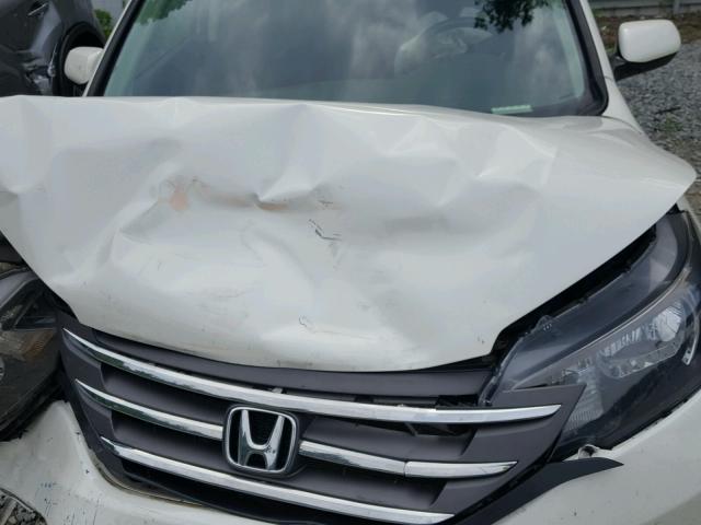 5J6RM4H73EL111405 - 2014 HONDA CR-V EXL WHITE photo 7