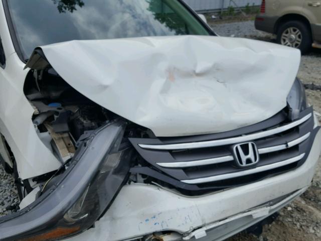 5J6RM4H73EL111405 - 2014 HONDA CR-V EXL WHITE photo 9