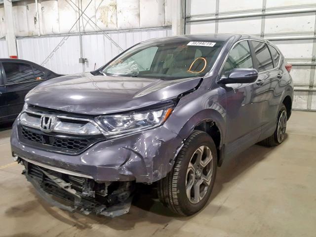 2HKRW2H88HH618919 - 2017 HONDA CR-V EXL GRAY photo 2