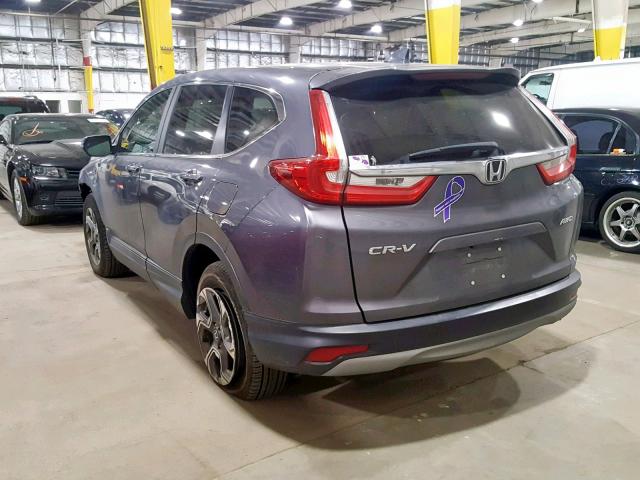 2HKRW2H88HH618919 - 2017 HONDA CR-V EXL GRAY photo 3