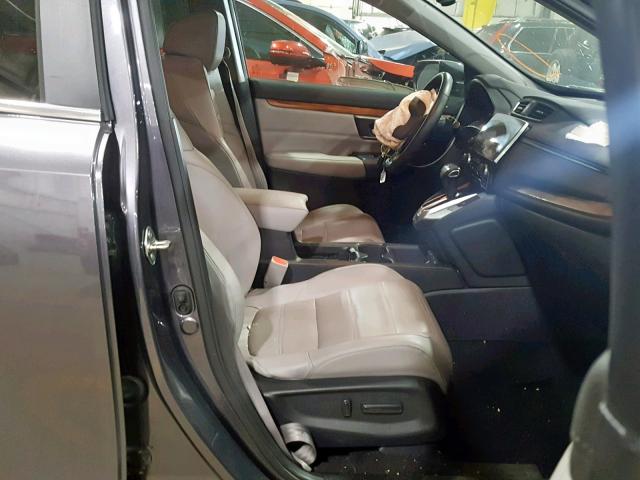 2HKRW2H88HH618919 - 2017 HONDA CR-V EXL GRAY photo 5