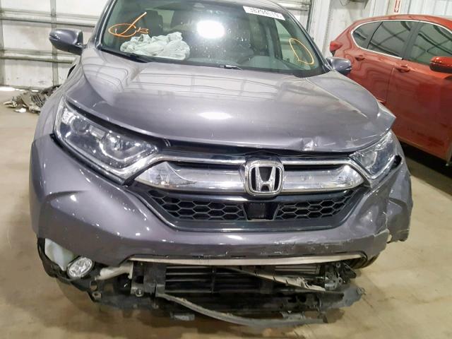 2HKRW2H88HH618919 - 2017 HONDA CR-V EXL GRAY photo 9