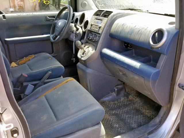 5J6YH28524L032731 - 2004 HONDA ELEMENT EX SILVER photo 5