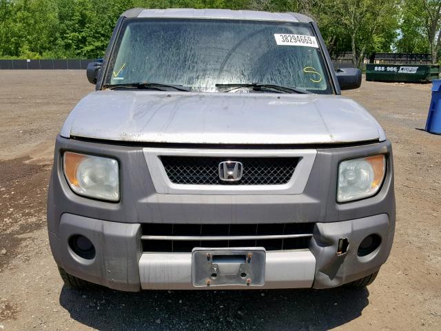 5J6YH28524L032731 - 2004 HONDA ELEMENT EX SILVER photo 9