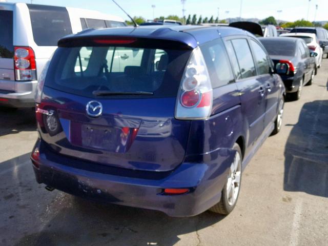 JM1CR29L070139034 - 2007 MAZDA 5 BLUE photo 4