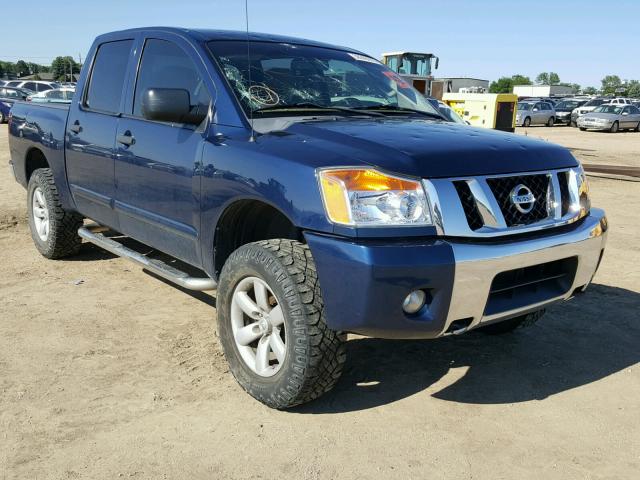 1N6AA0EC4CN305235 - 2012 NISSAN TITAN S BLUE photo 1