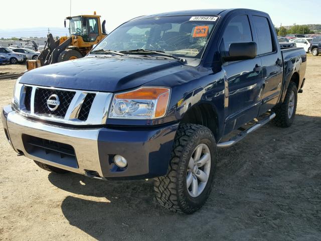 1N6AA0EC4CN305235 - 2012 NISSAN TITAN S BLUE photo 2