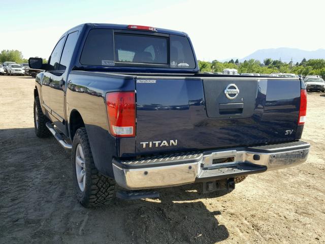 1N6AA0EC4CN305235 - 2012 NISSAN TITAN S BLUE photo 3