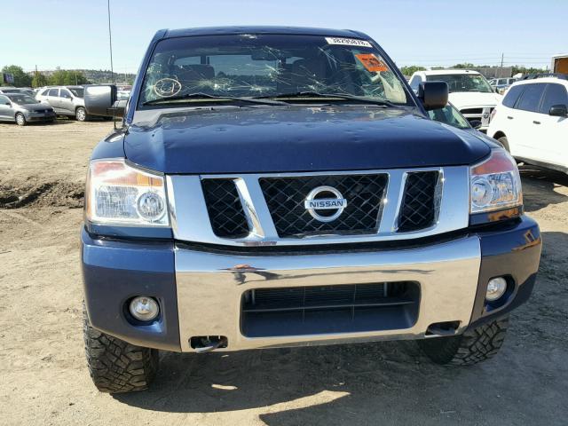 1N6AA0EC4CN305235 - 2012 NISSAN TITAN S BLUE photo 9