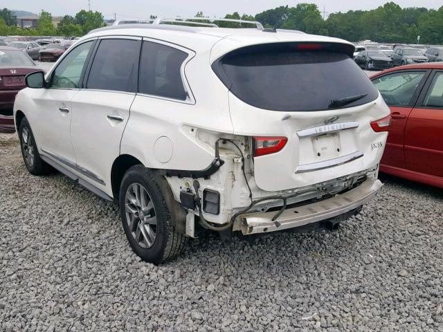 5N1AL0MN8DC317493 - 2013 INFINITI JX35 WHITE photo 3