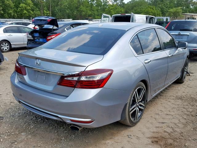 1HGCR2F95HA144638 - 2017 HONDA ACCORD EXL SILVER photo 4