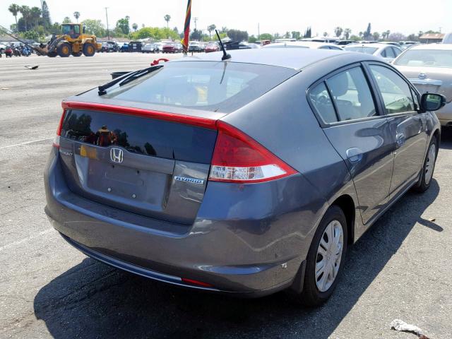 JHMZE2H52AS004544 - 2010 HONDA INSIGHT LX GRAY photo 4