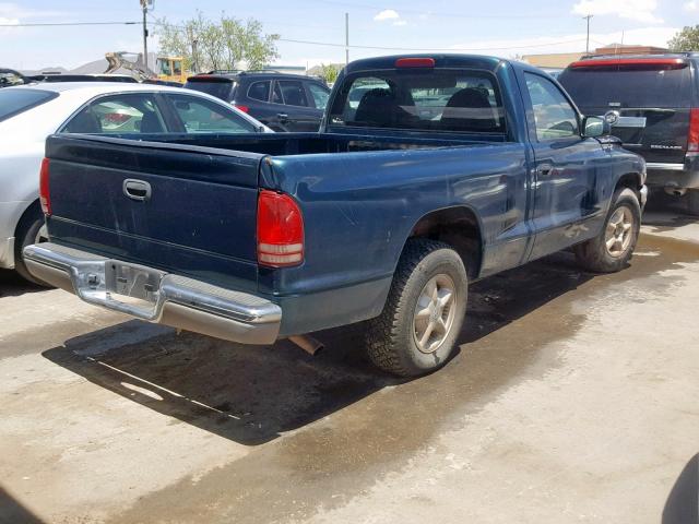 1B7FL26X9WS652419 - 1998 DODGE DAKOTA GREEN photo 4