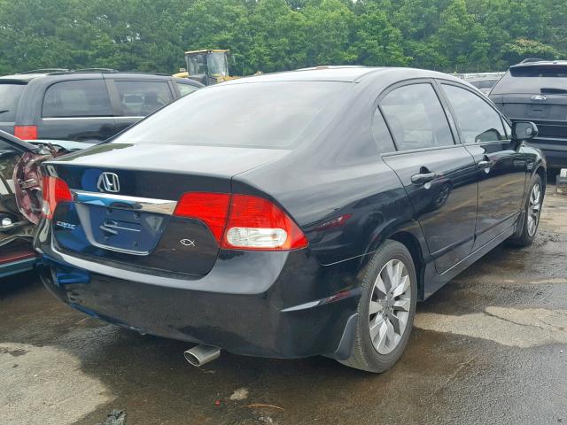 19XFA16929E025862 - 2009 HONDA CIVIC EXL BLACK photo 4