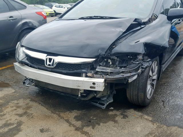 19XFA16929E025862 - 2009 HONDA CIVIC EXL BLACK photo 9