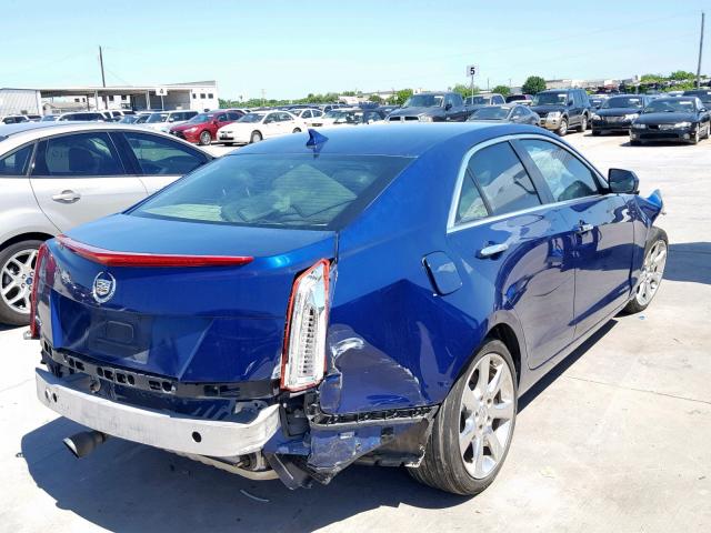 1G6AA5RA6D0124437 - 2013 CADILLAC ATS BLUE photo 4