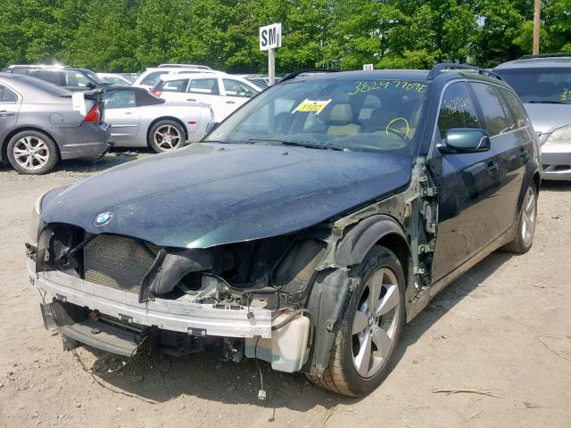 WBANN73556CN01591 - 2006 BMW 530 XIT GREEN photo 2