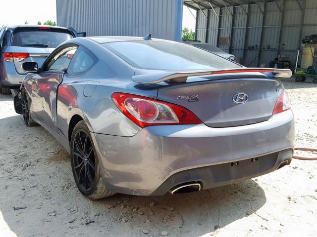 KMHHU6KH8AU022184 - 2010 HYUNDAI GENESIS CO GRAY photo 3