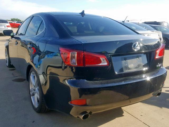 JTHBF5C22B5145594 - 2011 LEXUS IS 250 BLACK photo 3