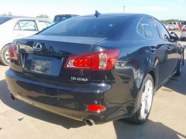 JTHBF5C22B5145594 - 2011 LEXUS IS 250 BLACK photo 4