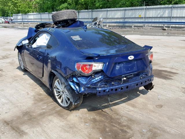 JF1ZCAC17D1610203 - 2013 SUBARU BRZ 2.0 LI BLUE photo 3