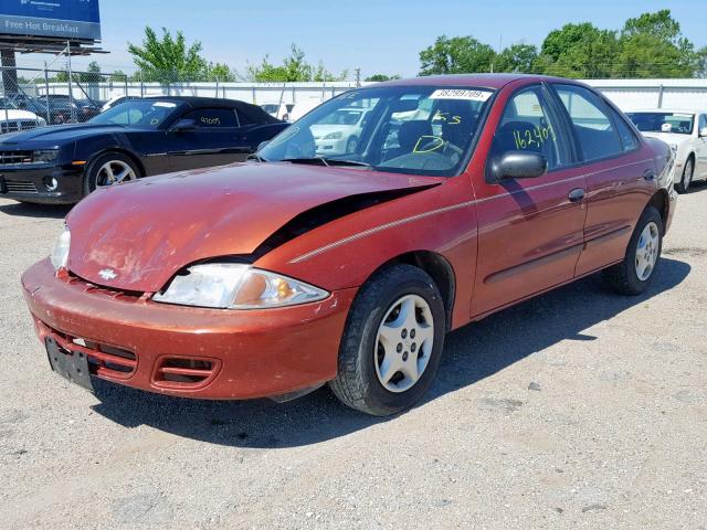 1G1JC524617311250 - 2001 CHEVROLET CAVALIER B BURGUNDY photo 2