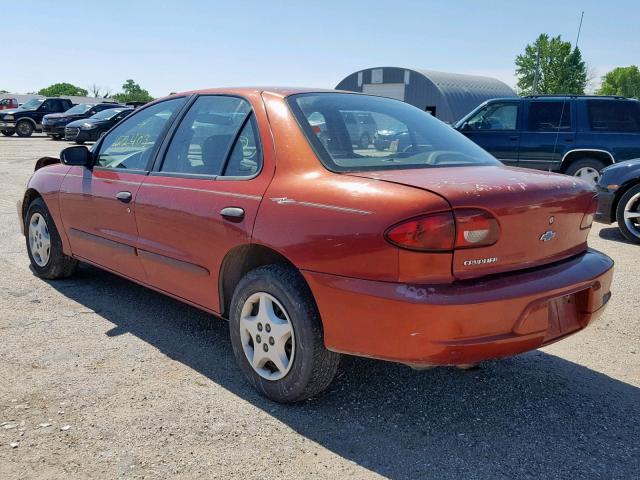 1G1JC524617311250 - 2001 CHEVROLET CAVALIER B BURGUNDY photo 3