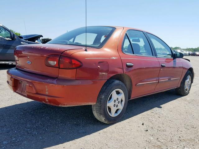 1G1JC524617311250 - 2001 CHEVROLET CAVALIER B BURGUNDY photo 4