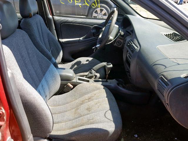 1G1JC524617311250 - 2001 CHEVROLET CAVALIER B BURGUNDY photo 5