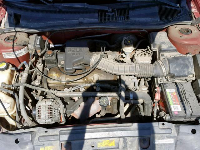 1G1JC524617311250 - 2001 CHEVROLET CAVALIER B BURGUNDY photo 7