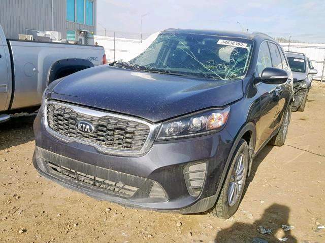 5XYPGDA32KG457271 - 2019 KIA SORENTO LX GRAY photo 2