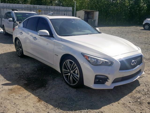 JN1AV7AR7EM700595 - 2014 INFINITI Q50 HYBRID WHITE photo 1