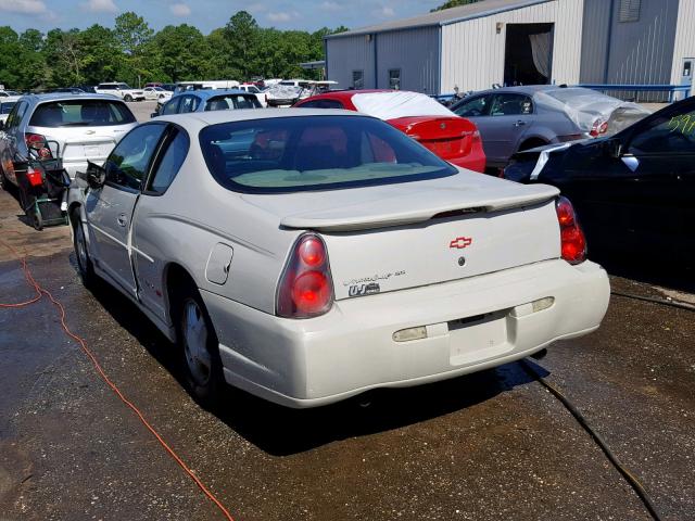 2G1WX12K639371385 - 2003 CHEVROLET MONTE CARL WHITE photo 3