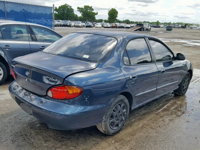 KMHJF25F4XU821709 - 1999 HYUNDAI ELANTRA BA BLUE photo 4