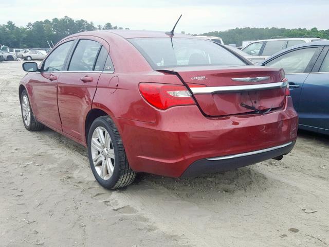 1C3CCBBB2DN577754 - 2013 CHRYSLER 200 TOURIN RED photo 3